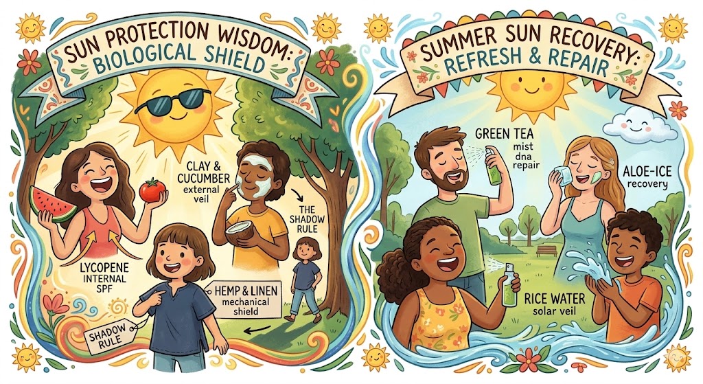 "Solar Harmony: A 100% Natural Blueprint for Sun-Safe Skin